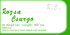 rozsa csurgo business card